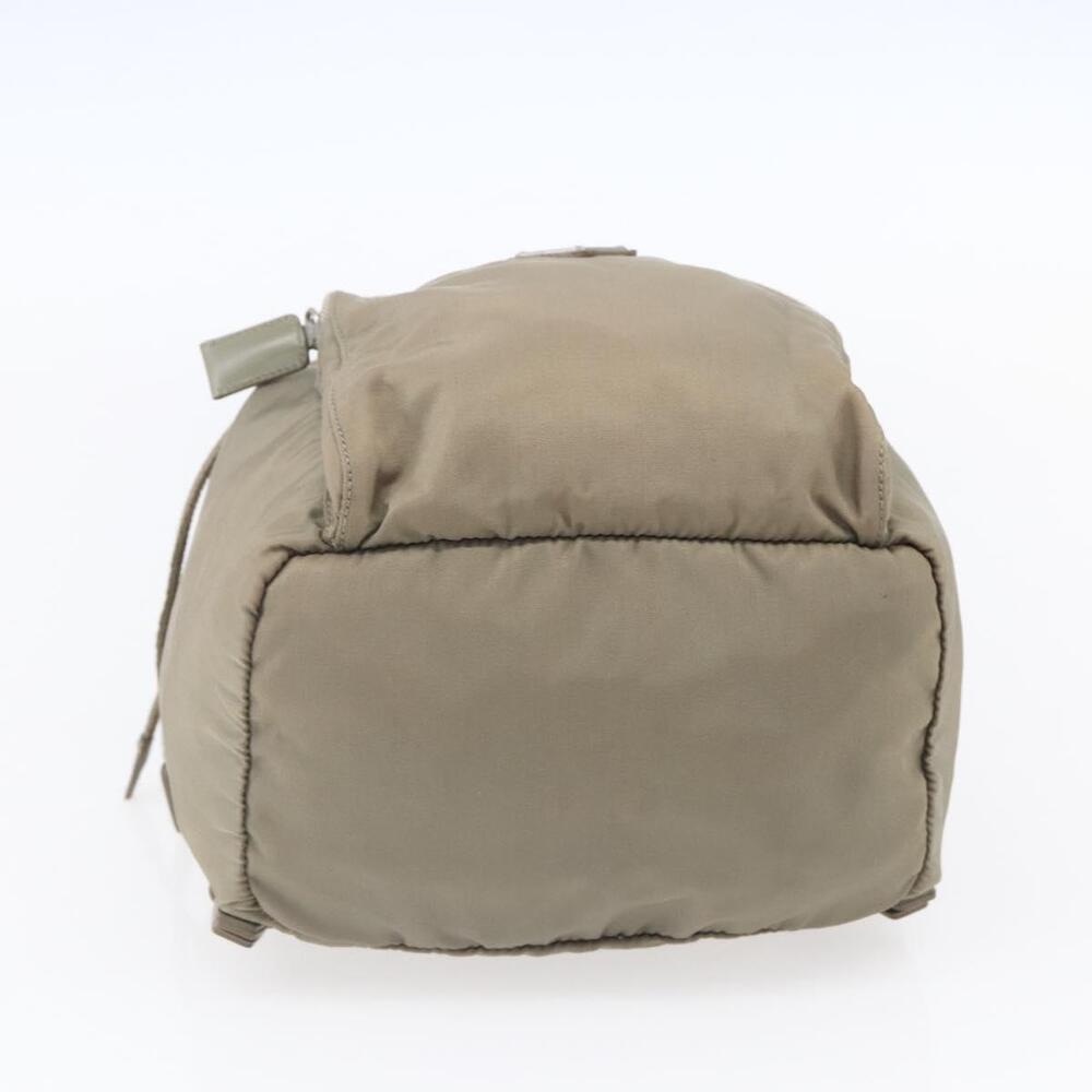 PRADA Backpack Nylon Beige Silver Auth 148934 - Picture 5 of 16
